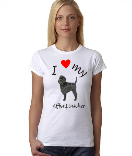 Dogs - I Heart My Affenpinscher on Womans Shirt